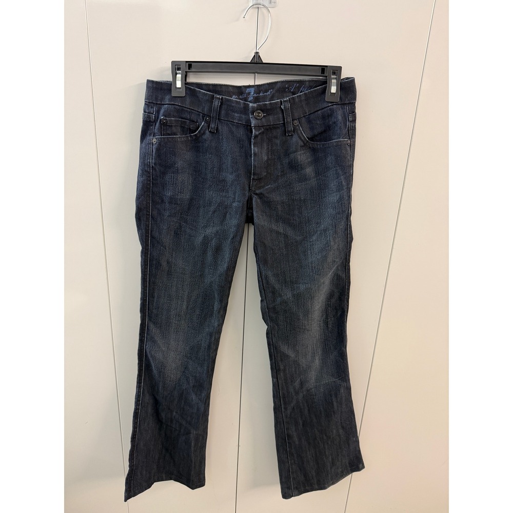 7 For All Mankind Womens Jeans Dark Wash Bootcut Studded Size 27 Coastal Cowgirl